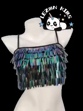 LEZONKIDS - Conjunto de roupas femininas com alças de spaghetti e saia longa, conjunto de 2 peças